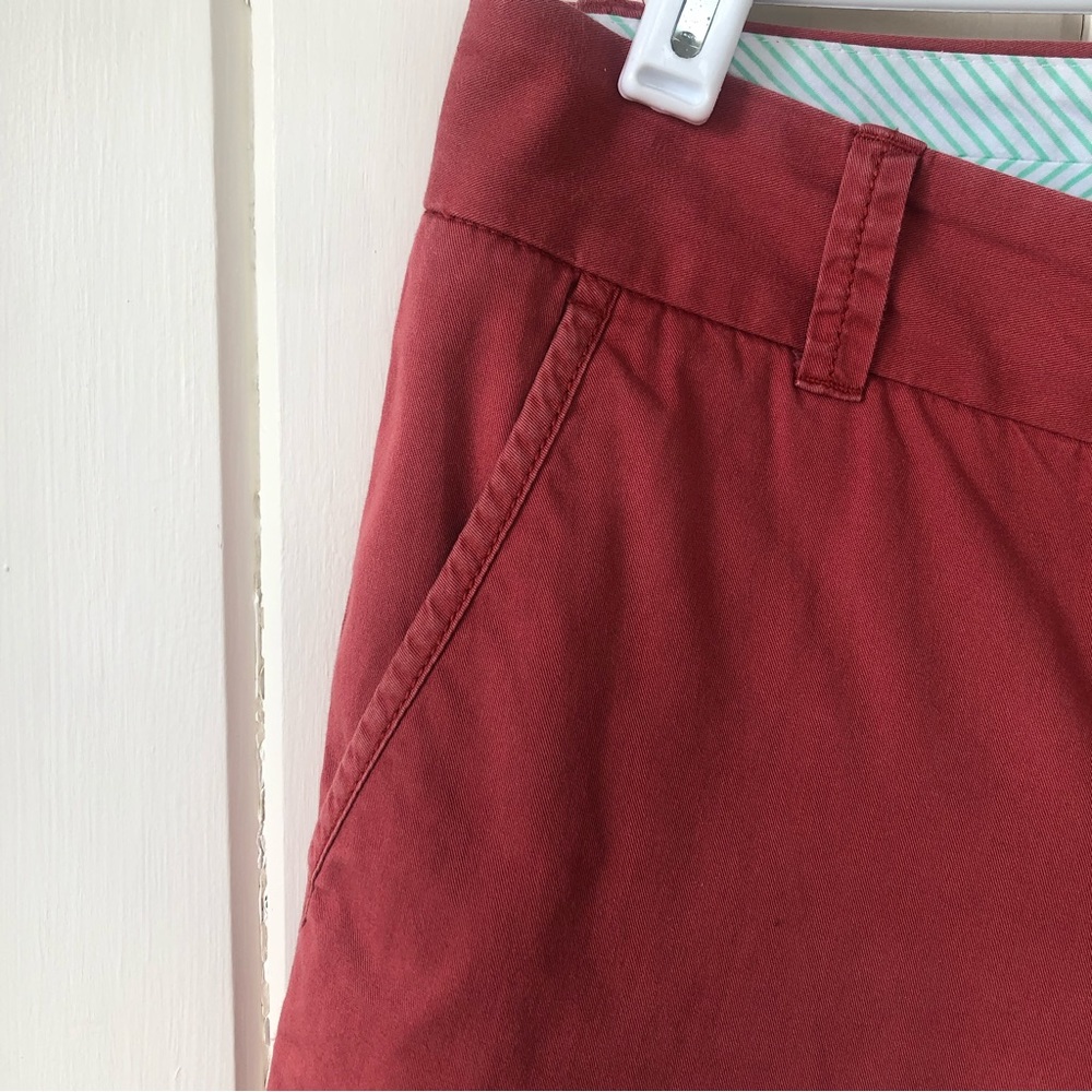J CREW 8” Dusty Red Chino Shorts - Picture 4 of 11